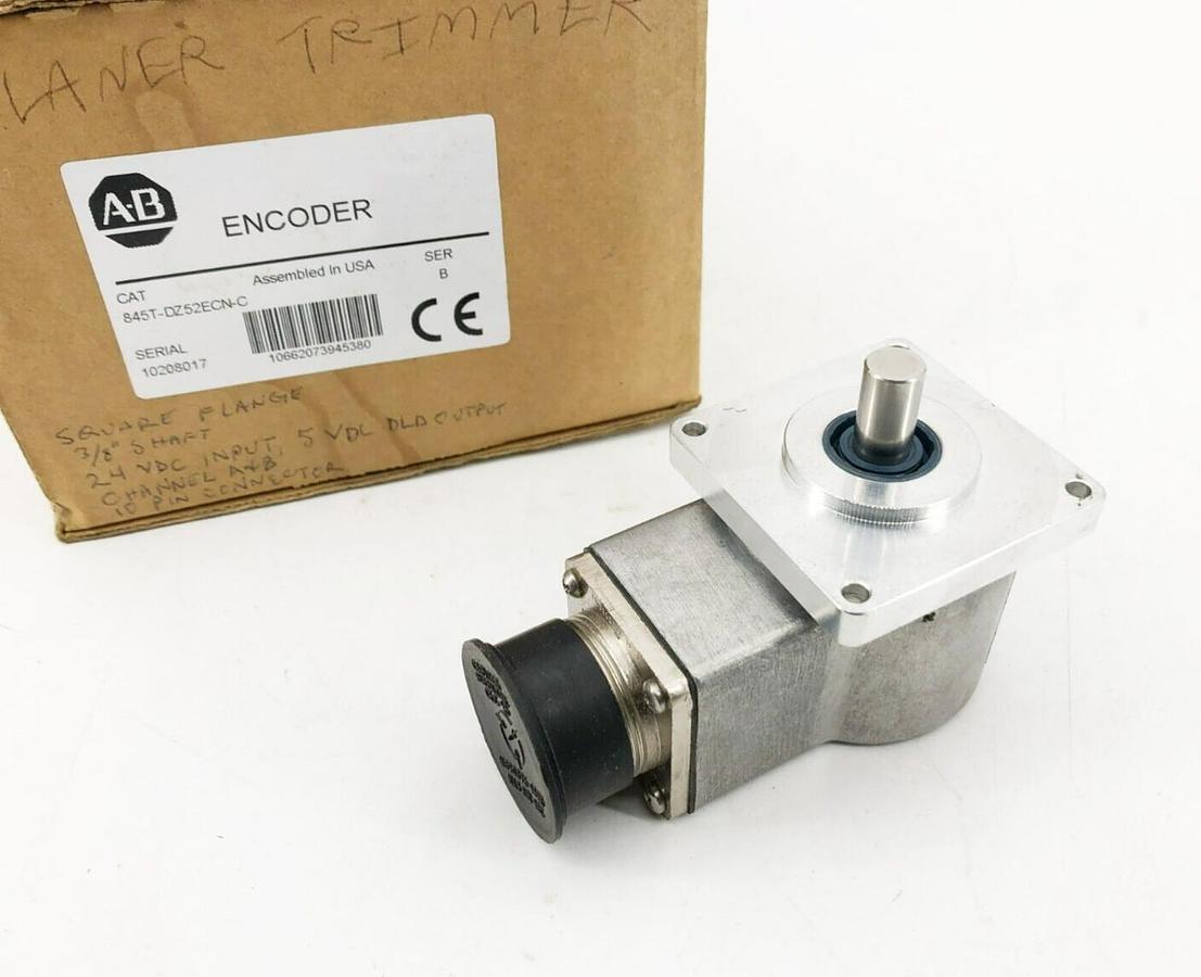 New Allen Bradley 845T-DZ52ECN-C Ser. B Encoder 3/8" Dia. 24VDC In 5VDC DLD Out