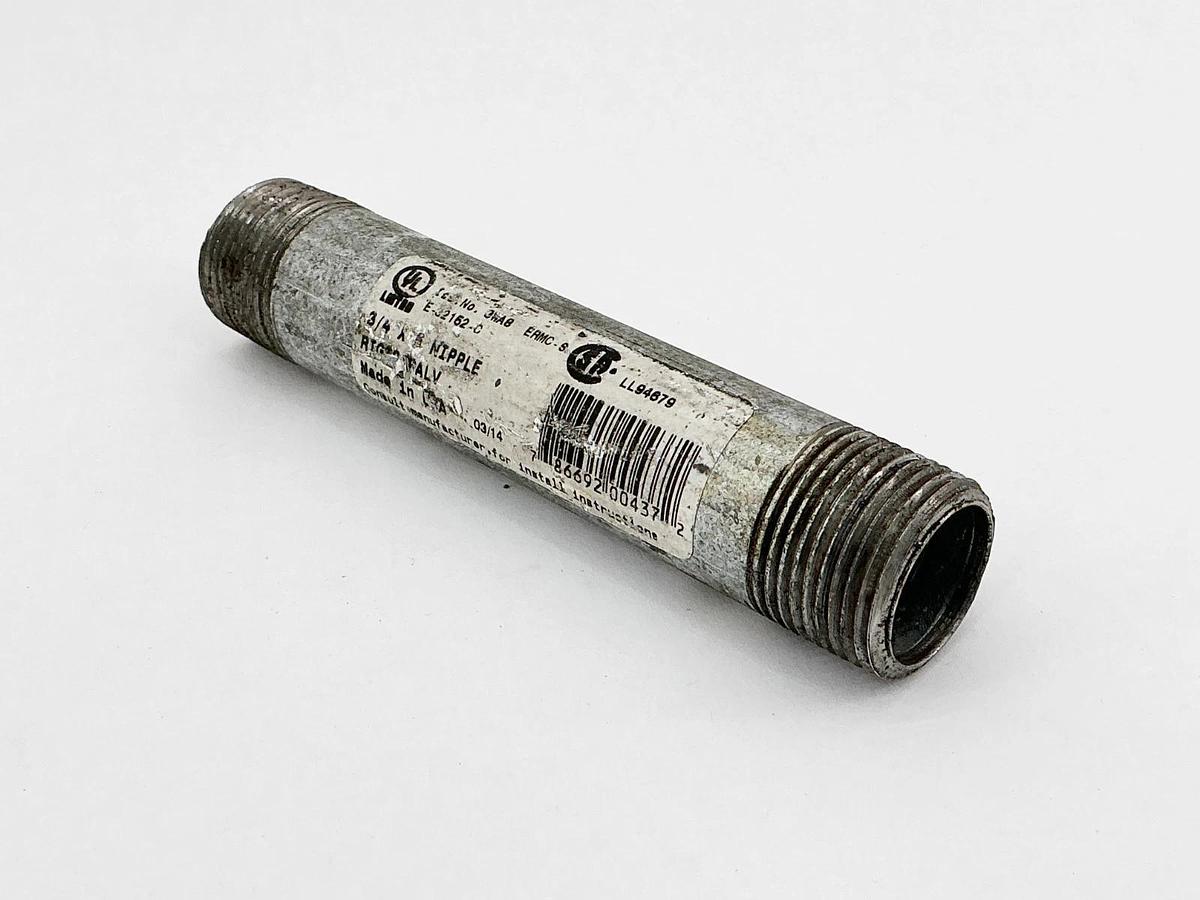 New Lot of 2 Wheatland E-32152-C 3/4X5 Conduit Nipple 3/4"X5" - No Box