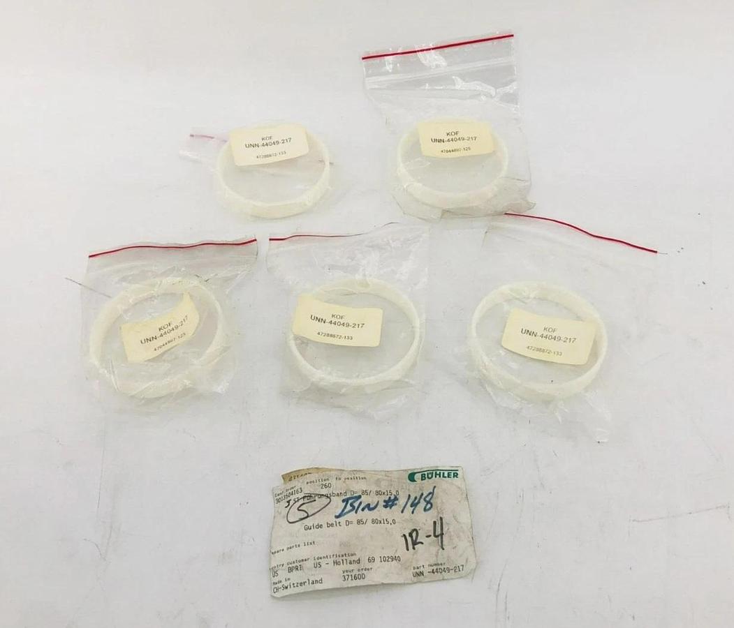 Lot of 5 New Buhler UNN-44049-217 Guide Belts D=85/80x15.0
