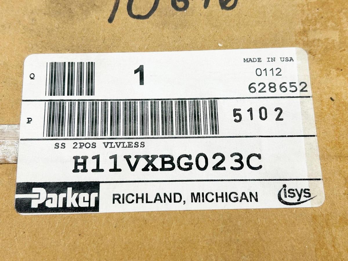 New Parker H11VXBG023C Solenoid Valve 120V 50/60Hz 2 Position Size 1