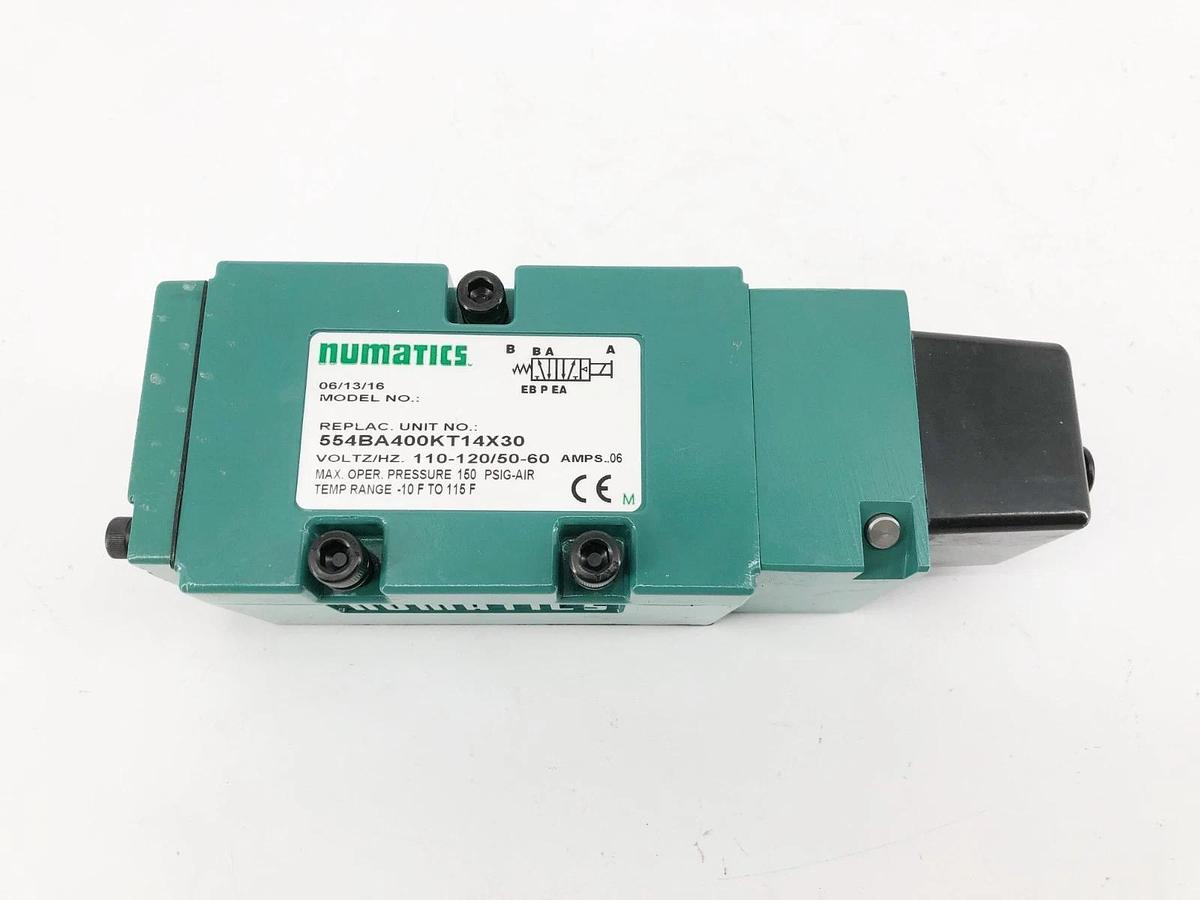 New Numatics 554BA400KT14X30 Solenoid Valve 1/2" NPTF110/120V 150psig - No Box