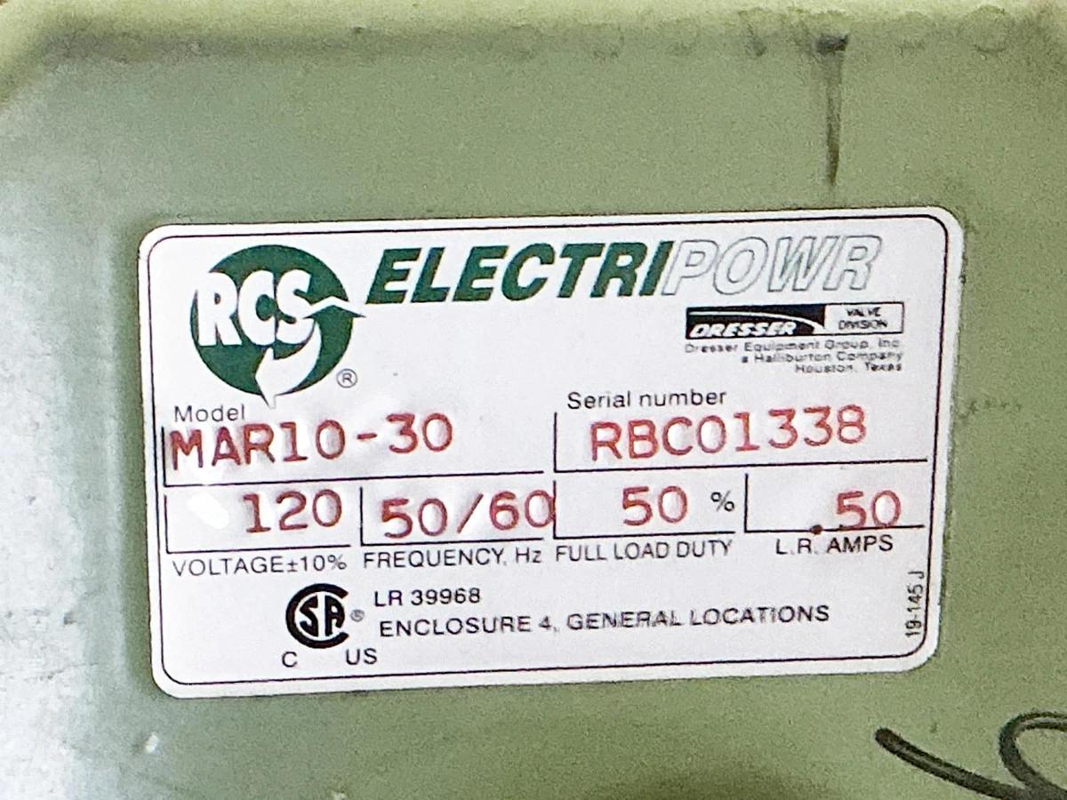 New Dresser RCS Electripower MAR10-30 Valve Actuator 120V 50/60Hz .50A 1-1/4"