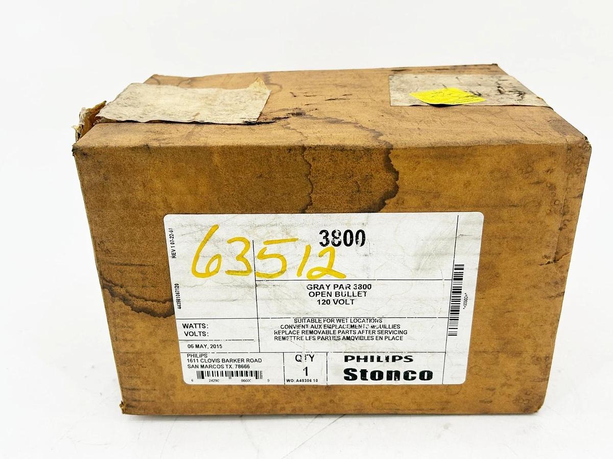 New Philips 3800 Bullet Series Lamp Fixture Wrinkle Gray