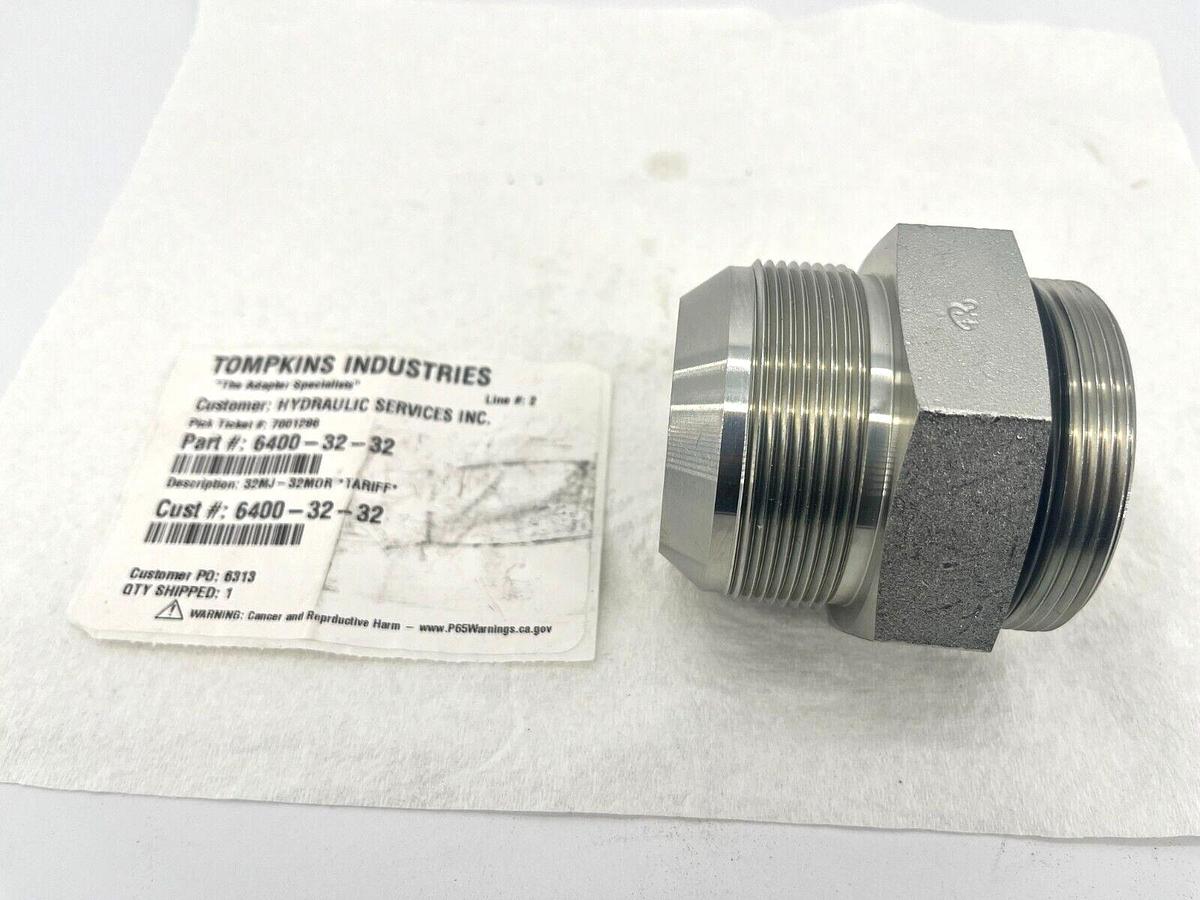 New Tompkins Industries 6400-32-32 Hydraulic Hose Fitting Adapter