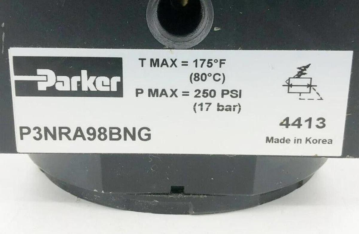 New Parker P3NRA98BNG Pressure Regulator 1" NPT 250psi Max (Missing Parts)