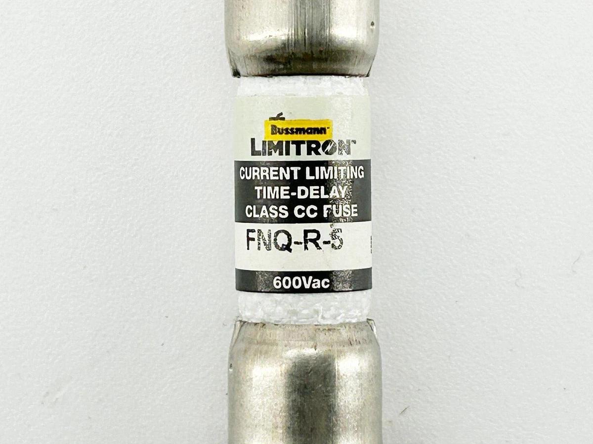 New Lot of 6 Bussmann FNQ-R-5 Time Delay Fuse 5A 500VAC