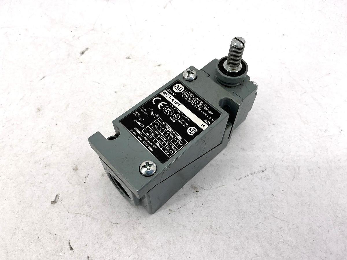 Used Allen Bradley 802T-A1P1 Ser H Oiltight Limit Switch 10A Standard Energy