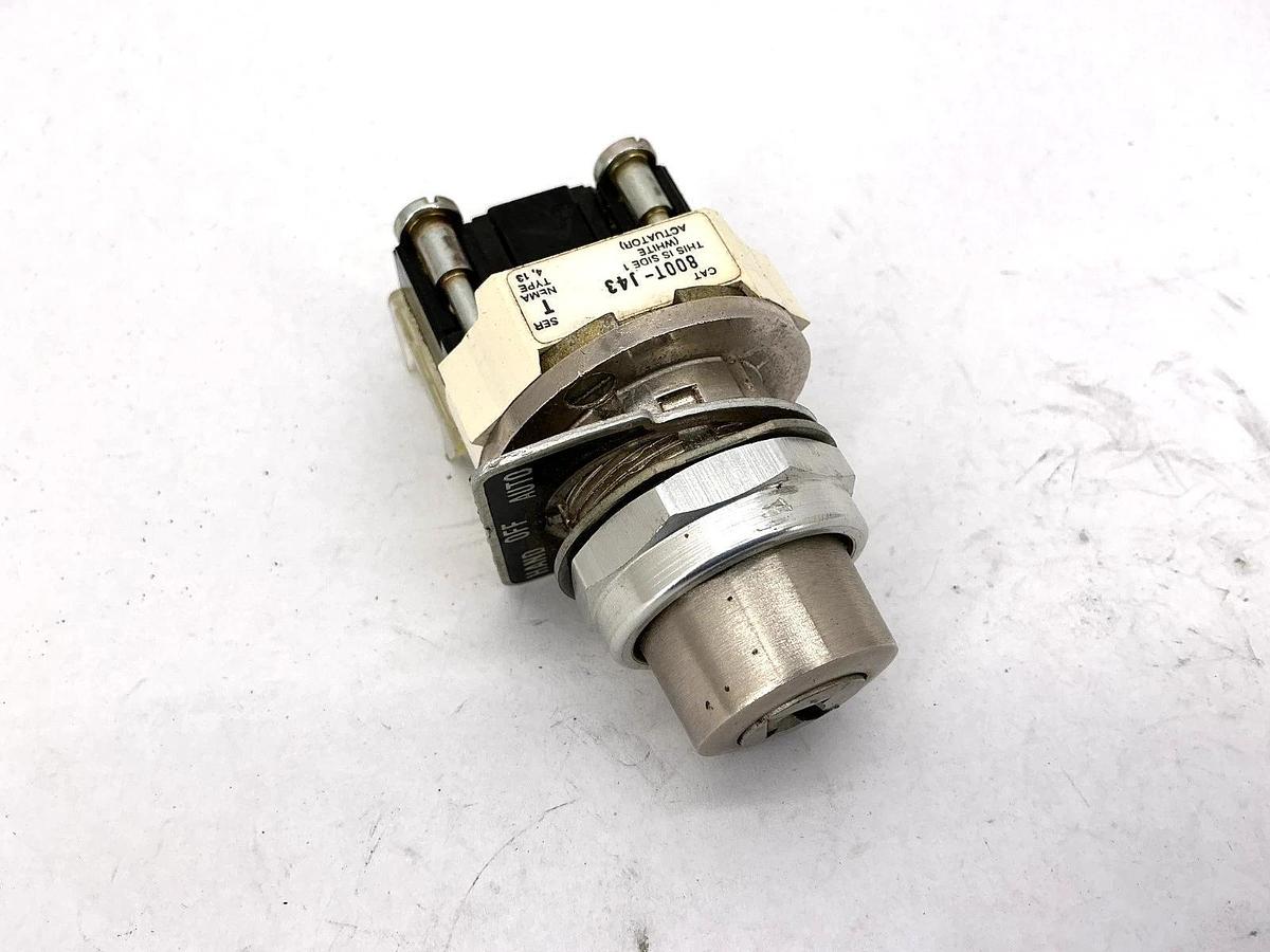 Used Allen Bradley 800T-J43 Ser T Selector Switch Unit 3-Position 30mm - No Key