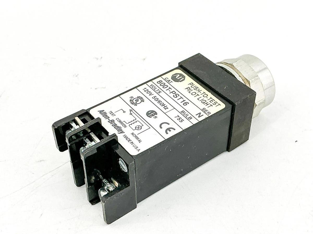 New Lot of 3 Allen Bradley 800T-PST16 Pilot Light 120V Ser.N- No Box