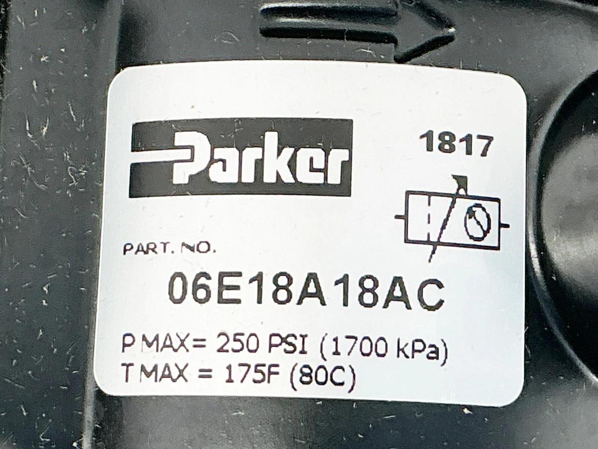 New Parker 06E18A18AC Pressure Regulator 1/4"NPT 250PSI 175F 1700kPA