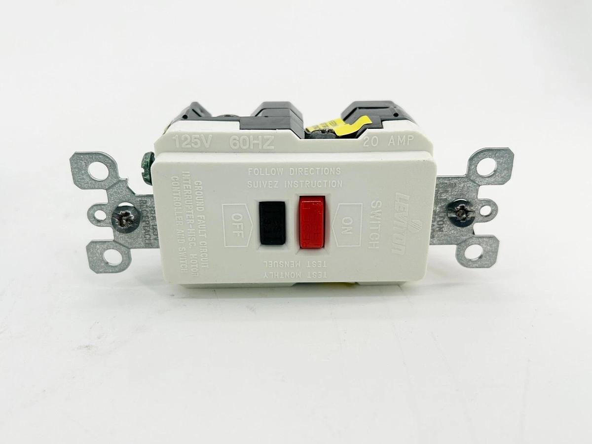 New Lot of 2 Leviton 6490-W Faceless Switch White 125V 20A