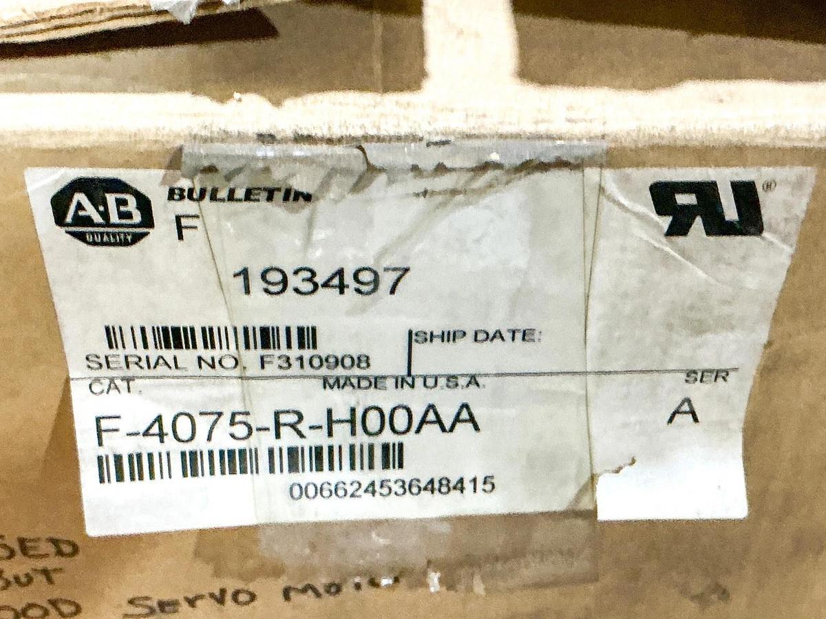 Used Allen Bradley Reliance F-4075-R-H00AA Servo Motor 3000RPM 3PH 2.9 HP 240V