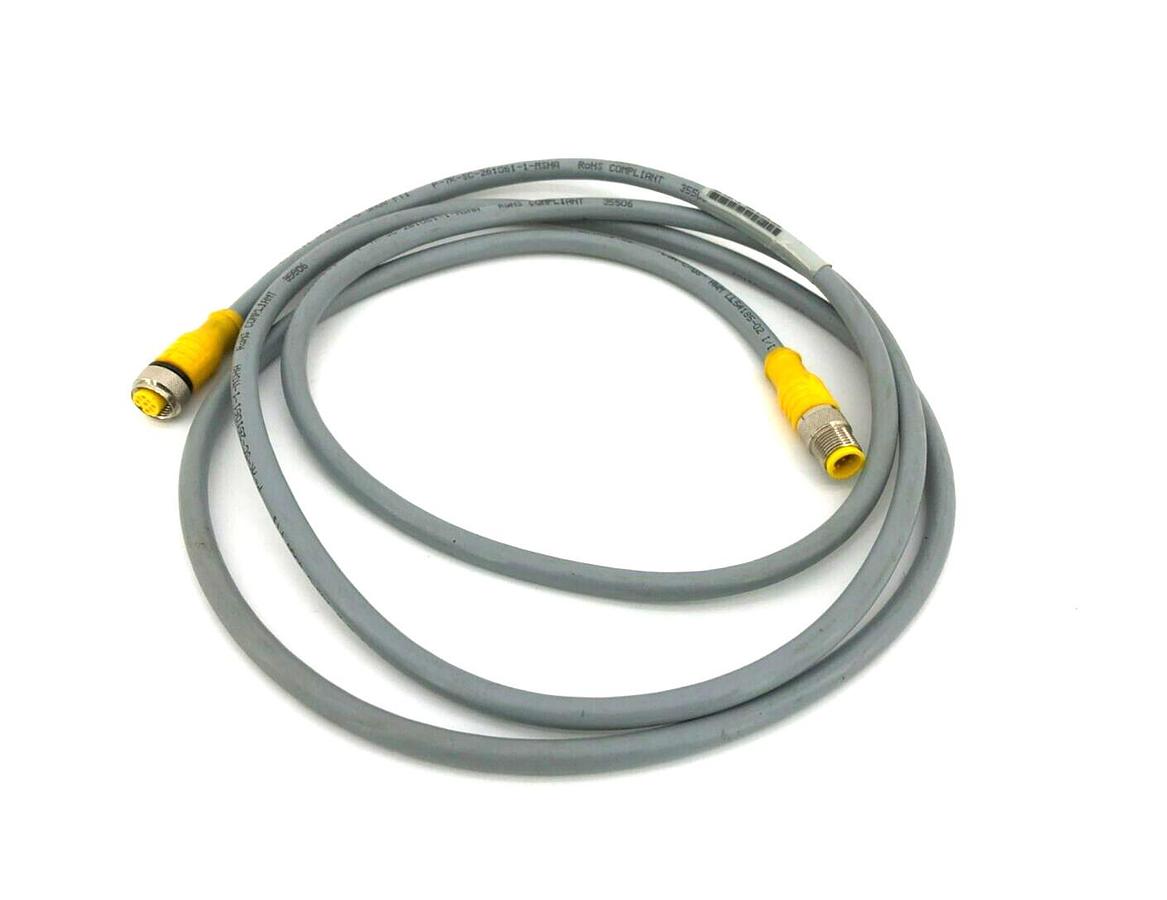 New Turck RKC 4.5T-2-RSC 4.5T/S1538 Cordset M12 Male to M12 Female, U5196-6