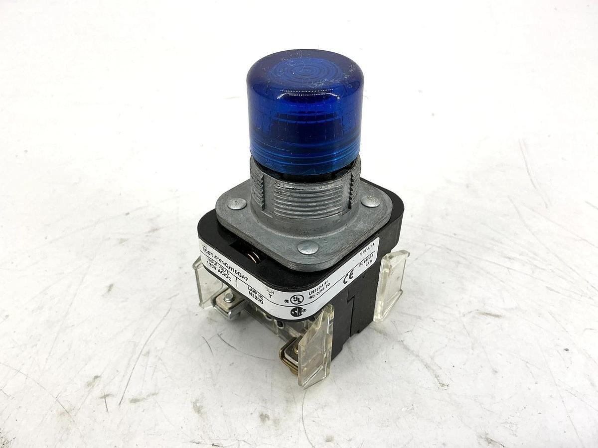 New Allen Bradley 800T-QBH10B Ser T Illuminated Push Button Blue Lens LED 120V