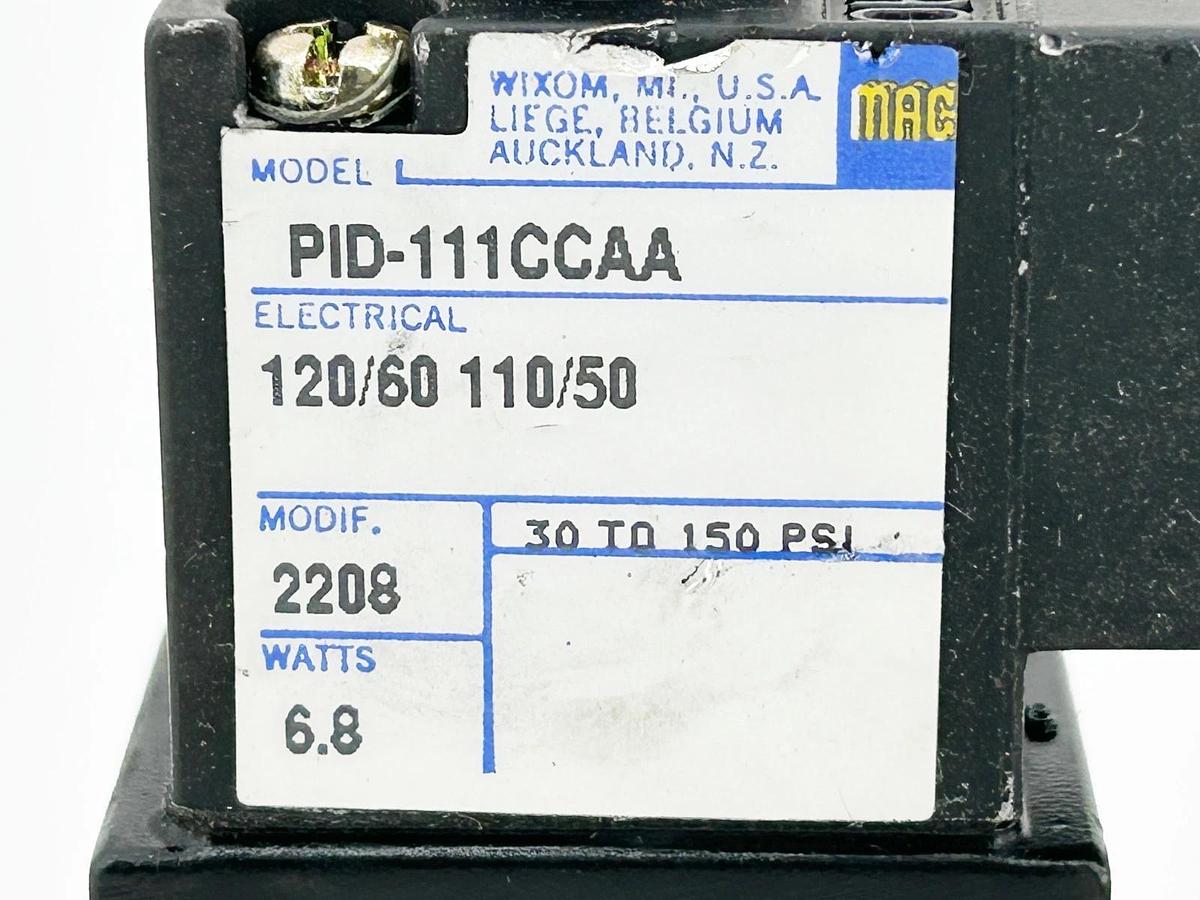 New Mac Valves 711C-12-PI-111CC Solenoid Valve 1/4" NPT 120V 6.8W 150PSI
