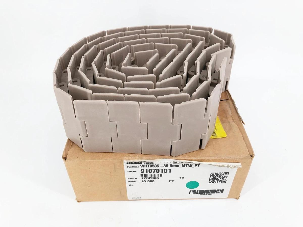 New Rexnord 91070101 MatTop Chain WHT8505-85.0mm MTW PT 10FT.