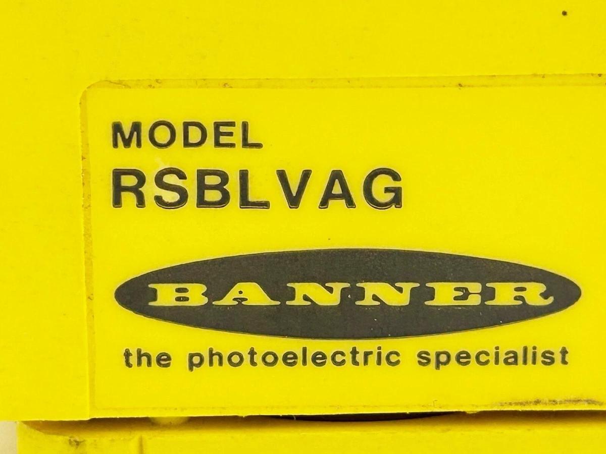New Banner Engineering RSBLVAG Photoelectric Sensor Head 4.5M 25812 W/O Box