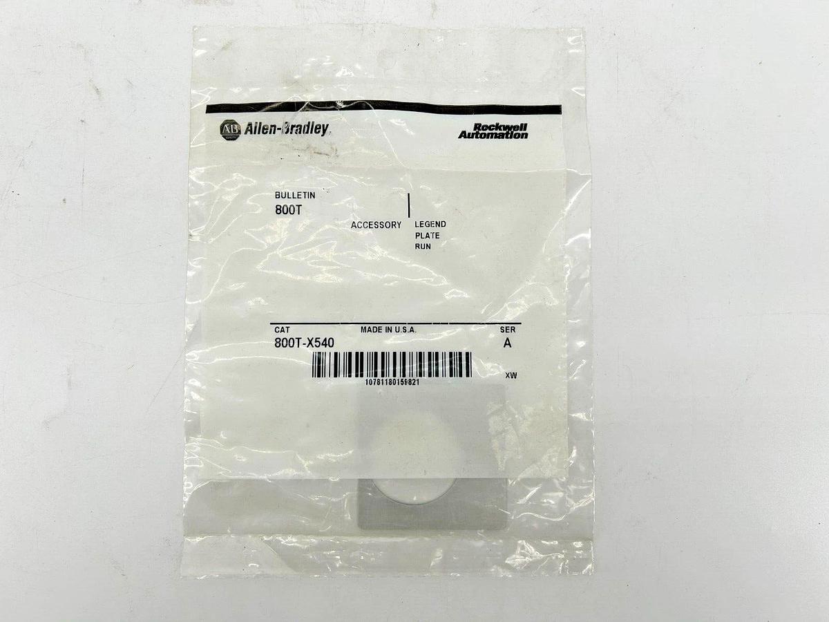 New Lot of 2 Allen Bradley 800T-X540 Legend Plate Ser A