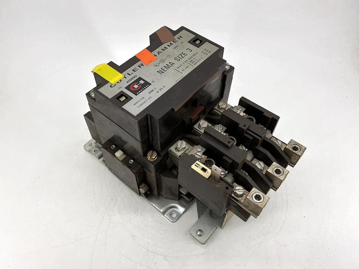 Used Cutler-Hammer A10EN0AB Ser A1 Motor Starter 3PH 3P 90A 110/120VAC 50/60HZ A10EN0