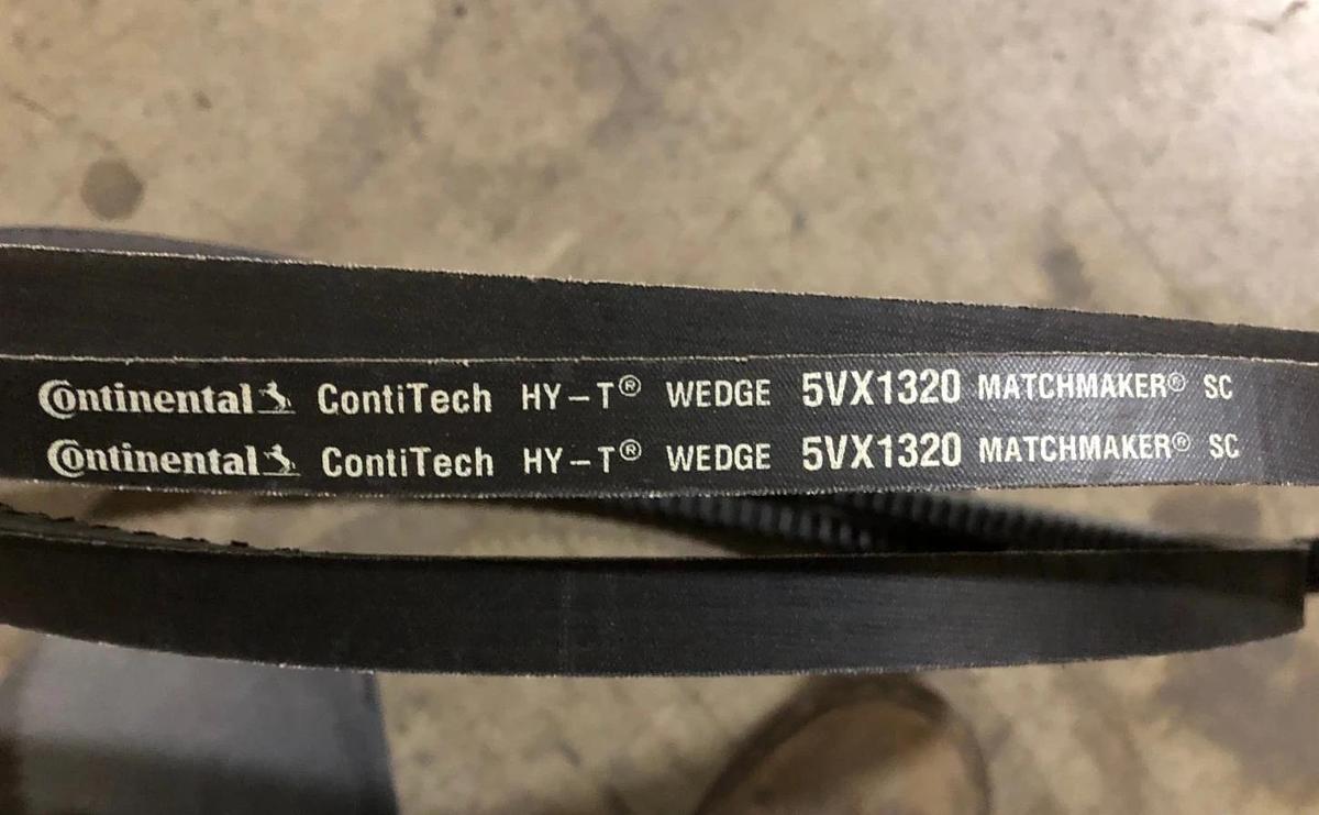 Lot of 2 New Continental 5VX1320 HY-T Wedge Cogged V-Belts 9414-9011 - No Box