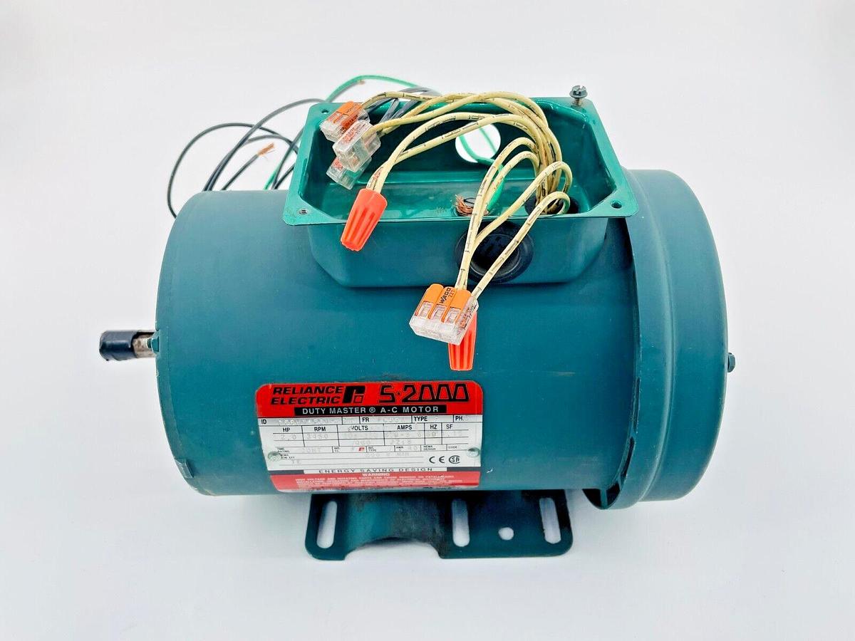 Used Reliance Electric P56H1438U-DA 5-2000 AC Motor 208-230V 5.5-6A 3450RPM 3PH 2HP