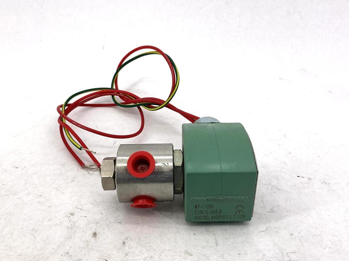 New ASCO 8320G202 Solenoid Valve 440-480V 50/60HZ 1/4" Pipe 10.1 Watts 3-Way