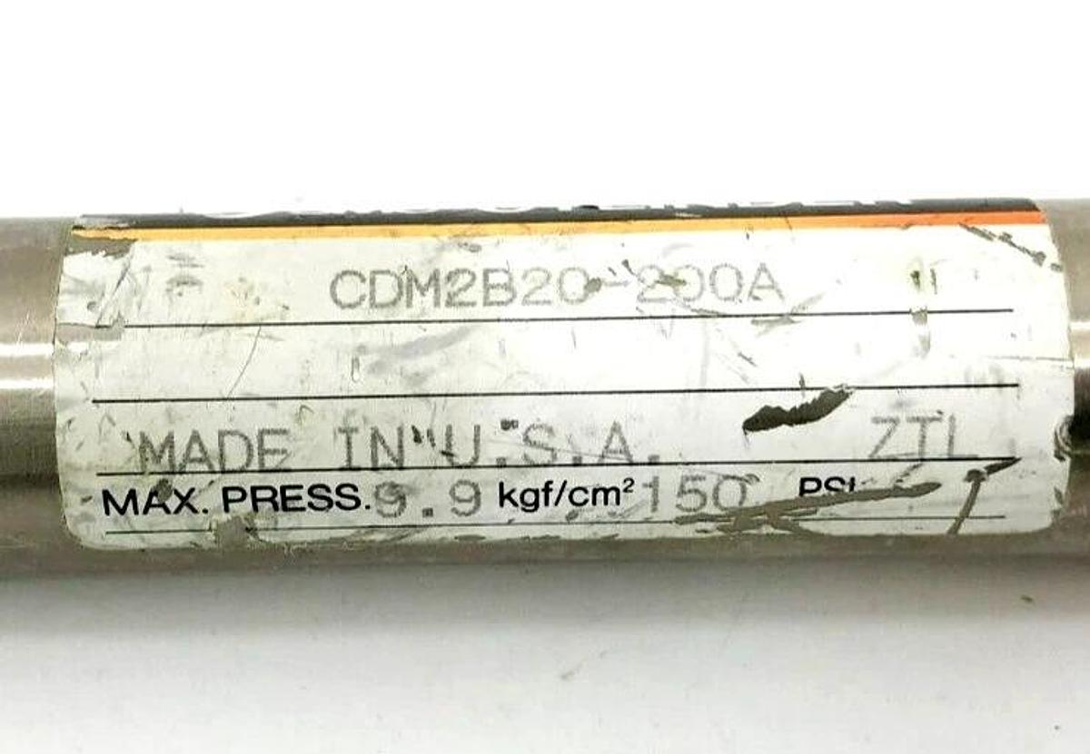 Used SMC CDM2B20-200A Pneumatic Cylinder 150psi