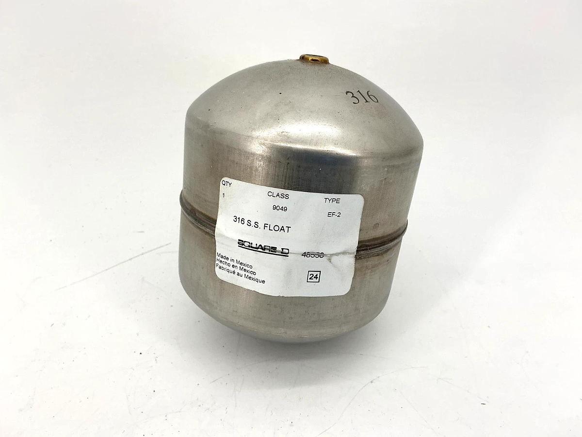 New Square D 9049EF2 Float Switch Ball 316 SS Cylinder Float 9049EF-2
