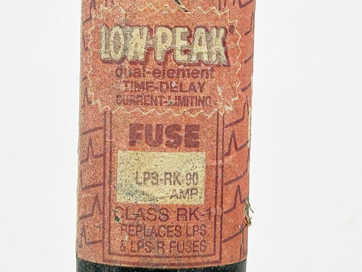 Used Lot of 2 Bussmann LPS-RK-90 Time Delay Dual Element Fuse 90A 600V RK1