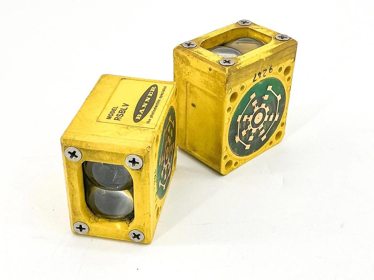 Used New Lot of 2 Banner RSBLV Maxi-Beam Photoelectric Sensor Head 2W 2 Wire