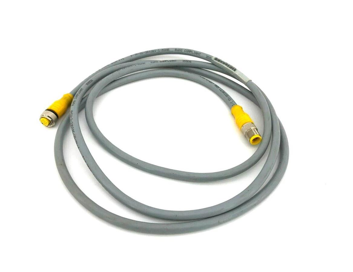 New Turck RKC 4.5T-2-RSC 4.5T/S1538 Cordset M12 Male to M12 Female, U5196-6