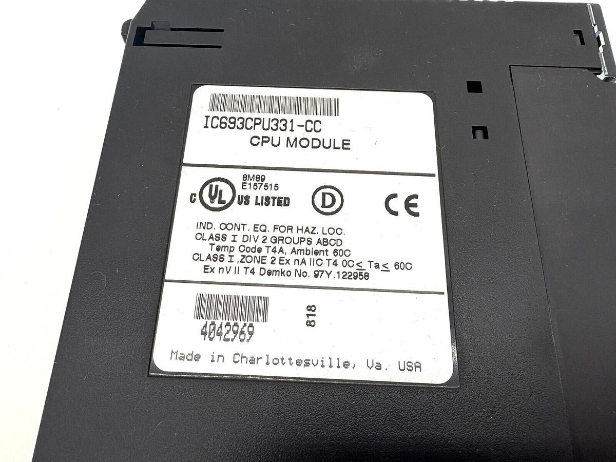 Used General Electric GE Fanuc IC693CPU331-CC CPU 331 Module