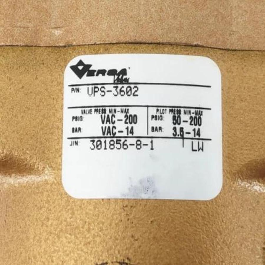 New Versa Valves VPS-3602 Pneumatic Directional Valve 3-Way 3/4" NPT 200psig