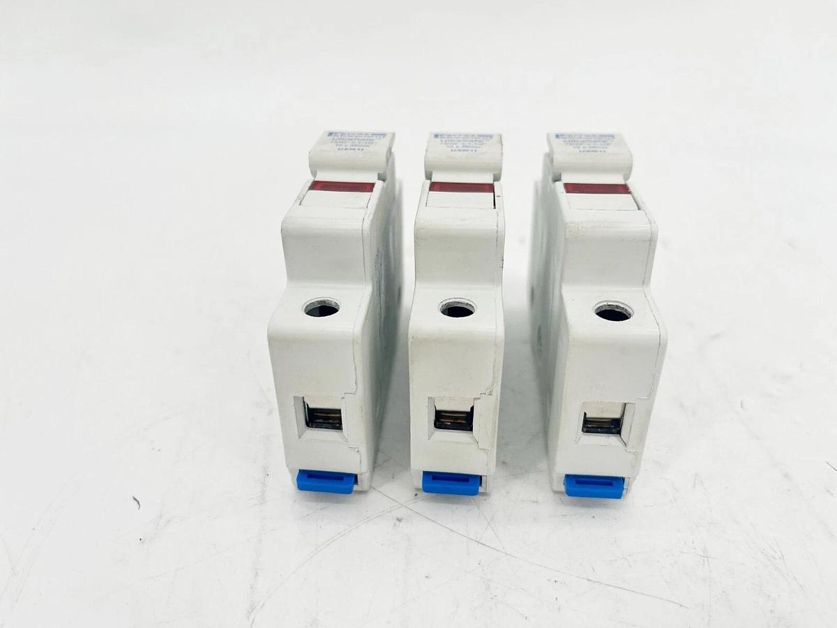 Used Lot of 3 Ferraz Shawmut USM1I UltraSafe Fuse Holders 30A 600V Max