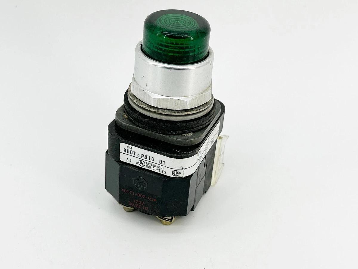 New Allen Bradley 800T-PB16GD1 Push Button 30MM Illuminated 120V Ser. T - No Box
