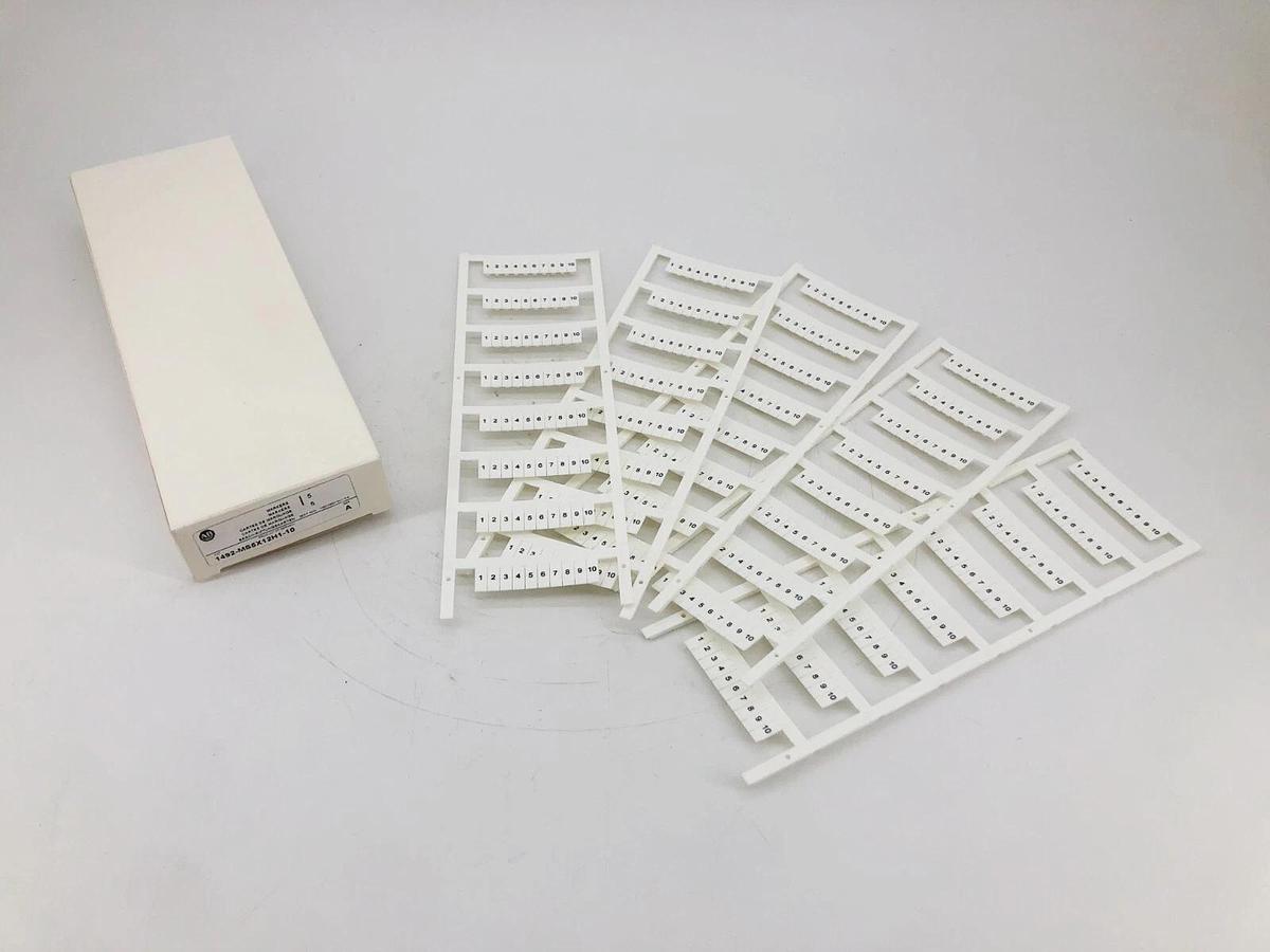 Box of 5 New Allen-Bradley 1492-MS5X12H1-10 Ser. A Horizontal Marker Cards