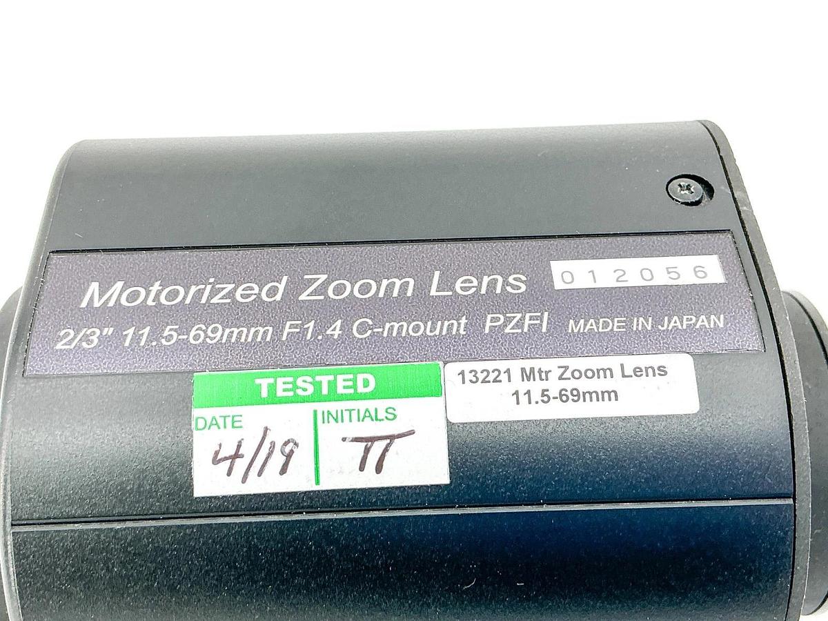 New 13221 Motorized Zoom Lens 2/3" 11.5-69mm F1.4 C-Mount PZFI - No Box