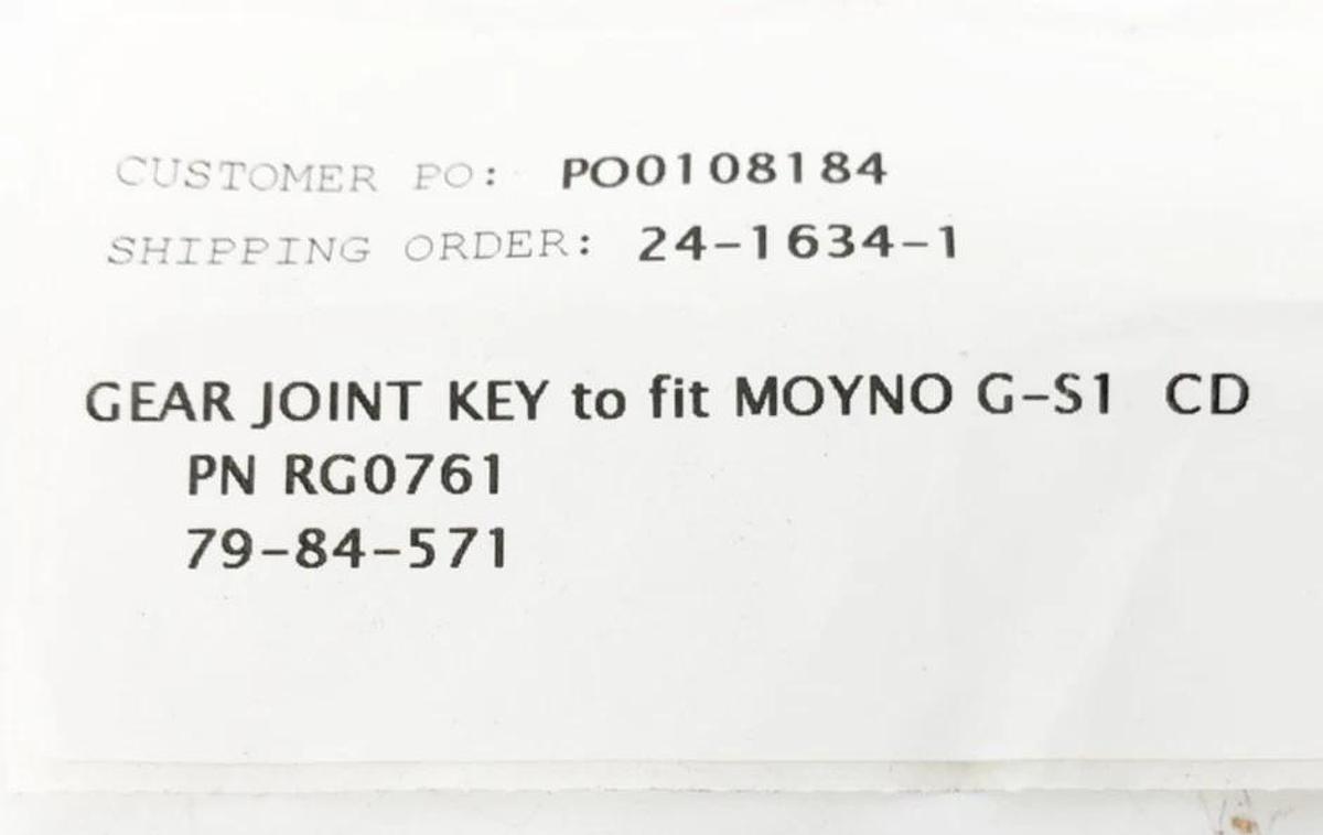 Lot of 4 New RG0761 Gear Joint Keys for Moyno G-S1 CD - No Box