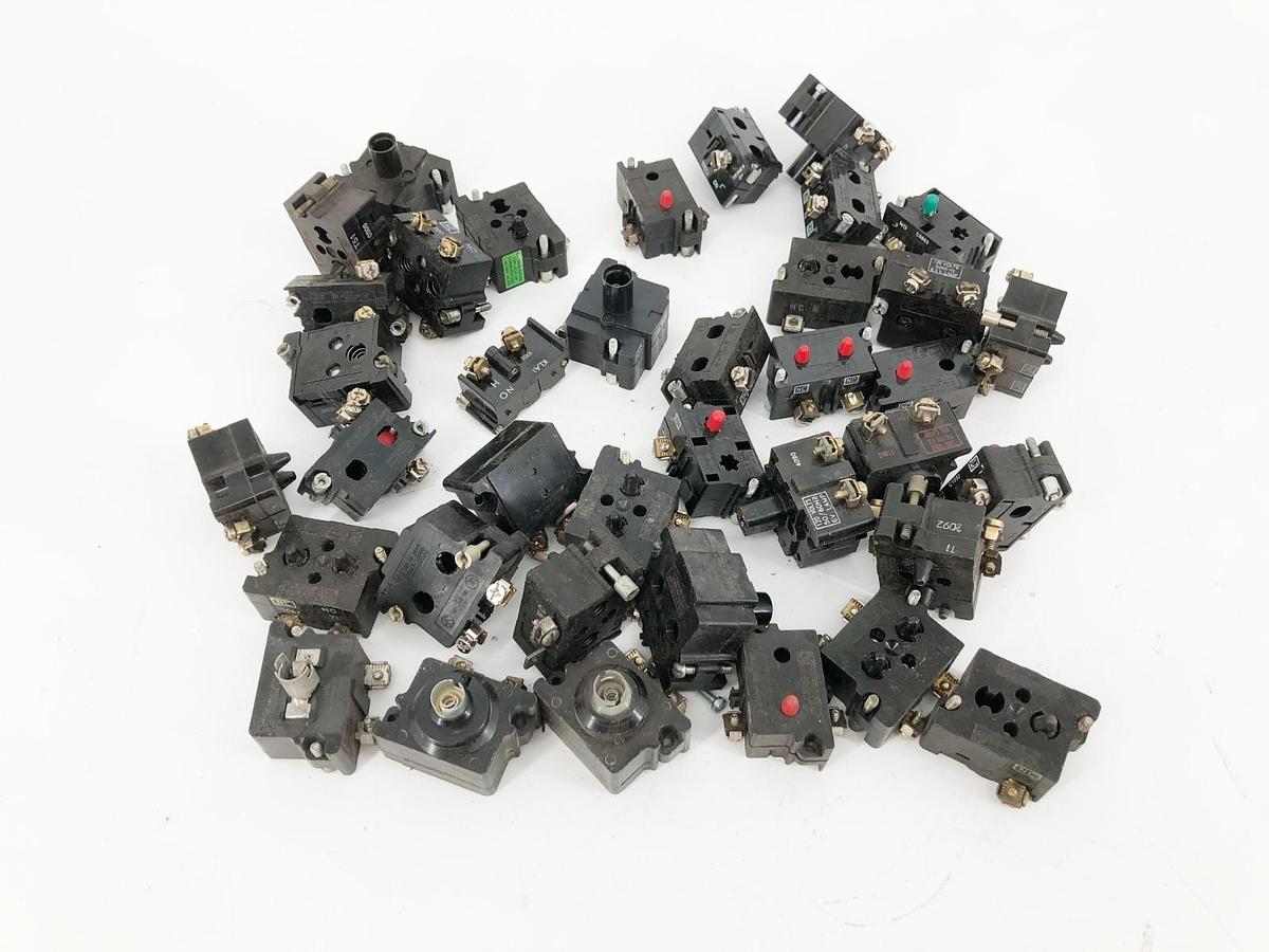 Used Lot of 38 Misc. Cutler-Hammer Contact Blocks for 10250T Pushbuttons Pilot Lights