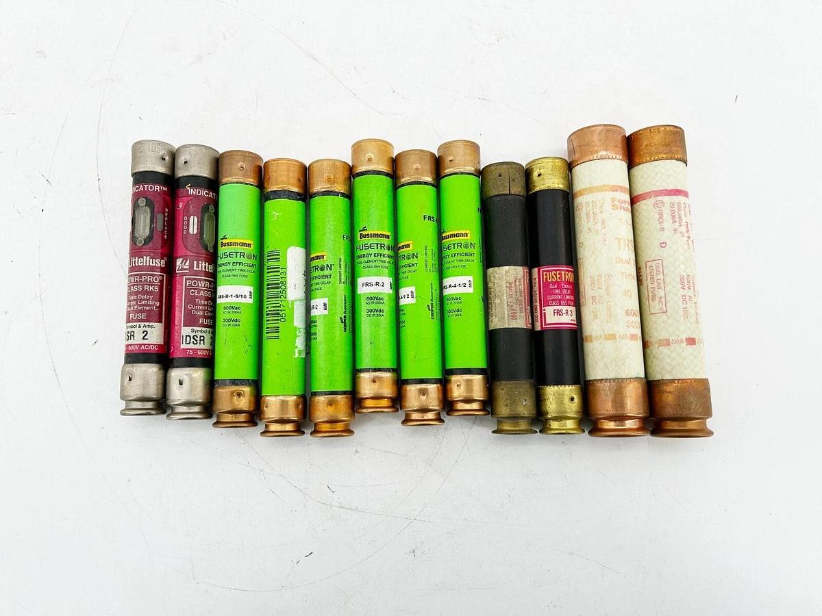 New Lot of 12 Bussmann, Ferraz Shawmut, Littelfuse Mixed Fuse pack 1-50A 600V