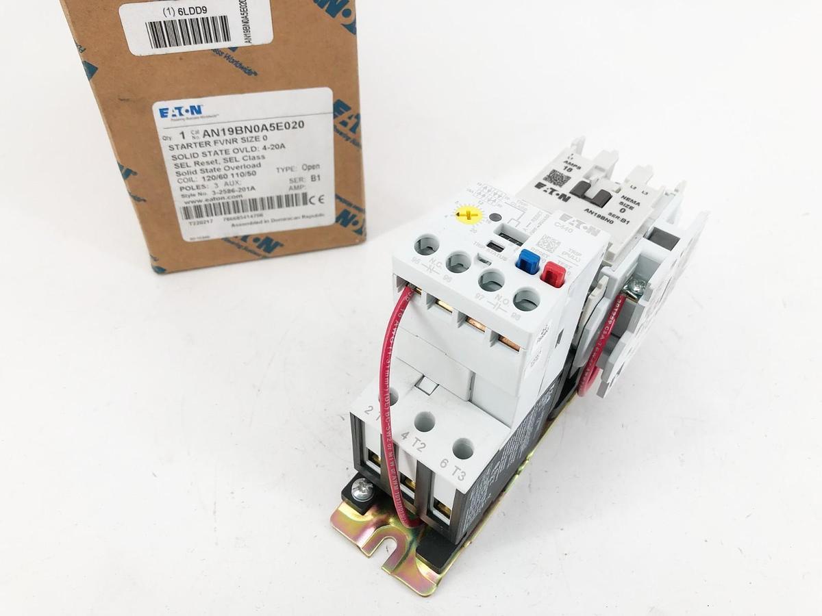 New Eaton AN19BN0A5E020 Solid State Overload Relay 4-20A 120V Size 0 6LDD9