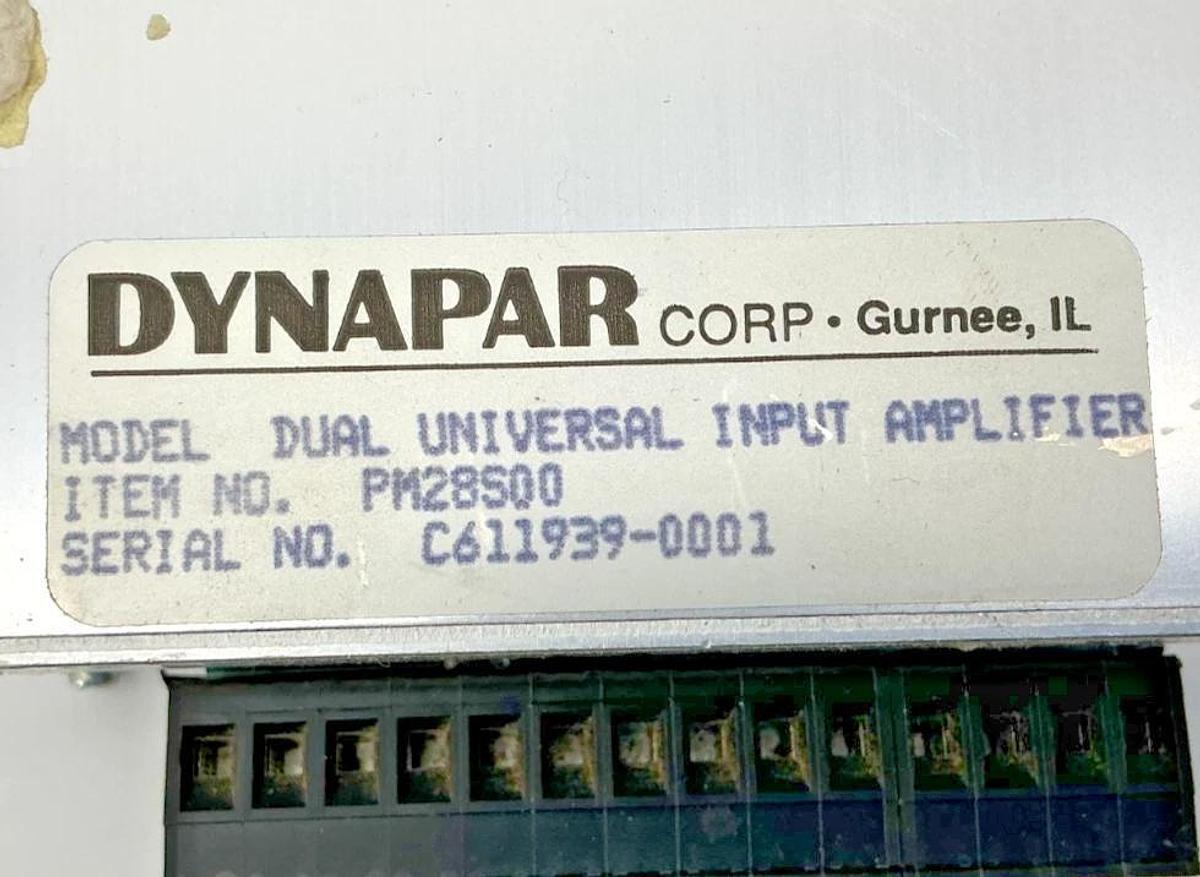 Used Dynapar PM28S00 Dual Universal Input Amplifier 12VDC 115/230VAC PM28S
