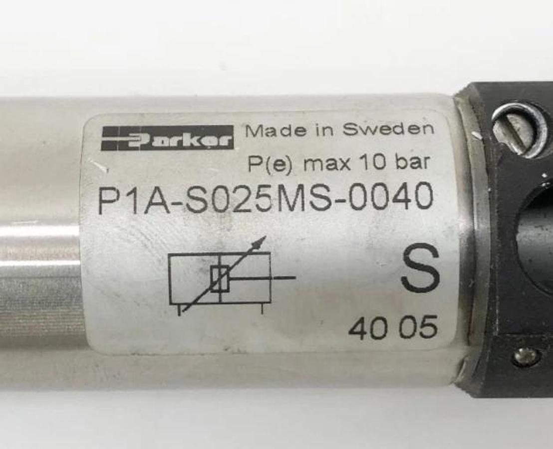 New Parker P1A-S025MS-0040 Mini ISO Cylinder 25mm Bore 40mm Stroke - No Box