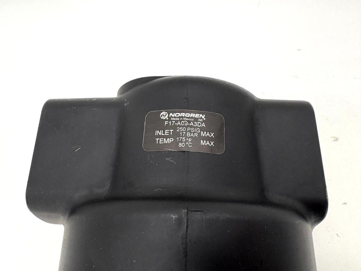 New Norgren F17-A00-A3DA General Purpose Filter 1 1/4" PTF Ports 250PSIG Max