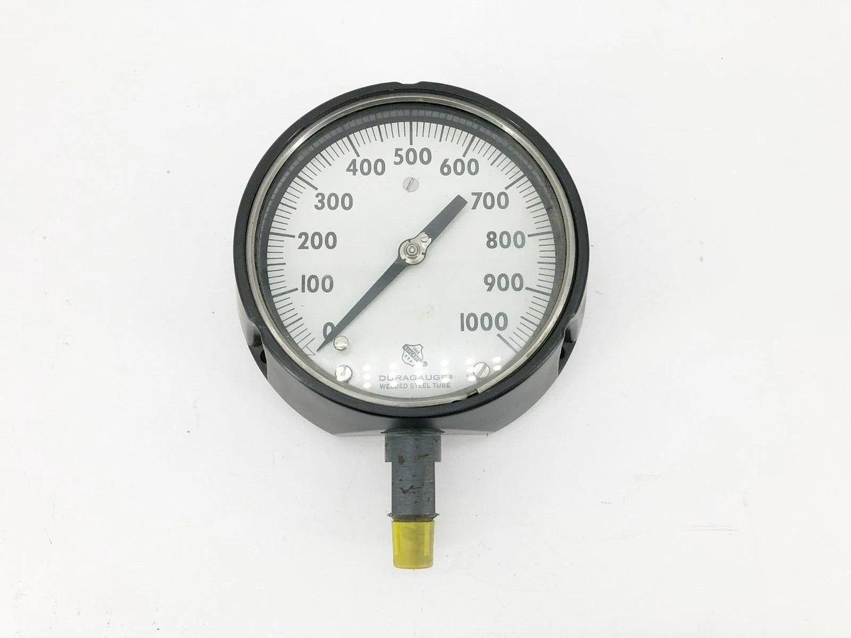 New Ashcroft 45-1100-02L-1000 Pressure Gauge 4-1/2" Dia. 0-1000psi 1/4" Bottom