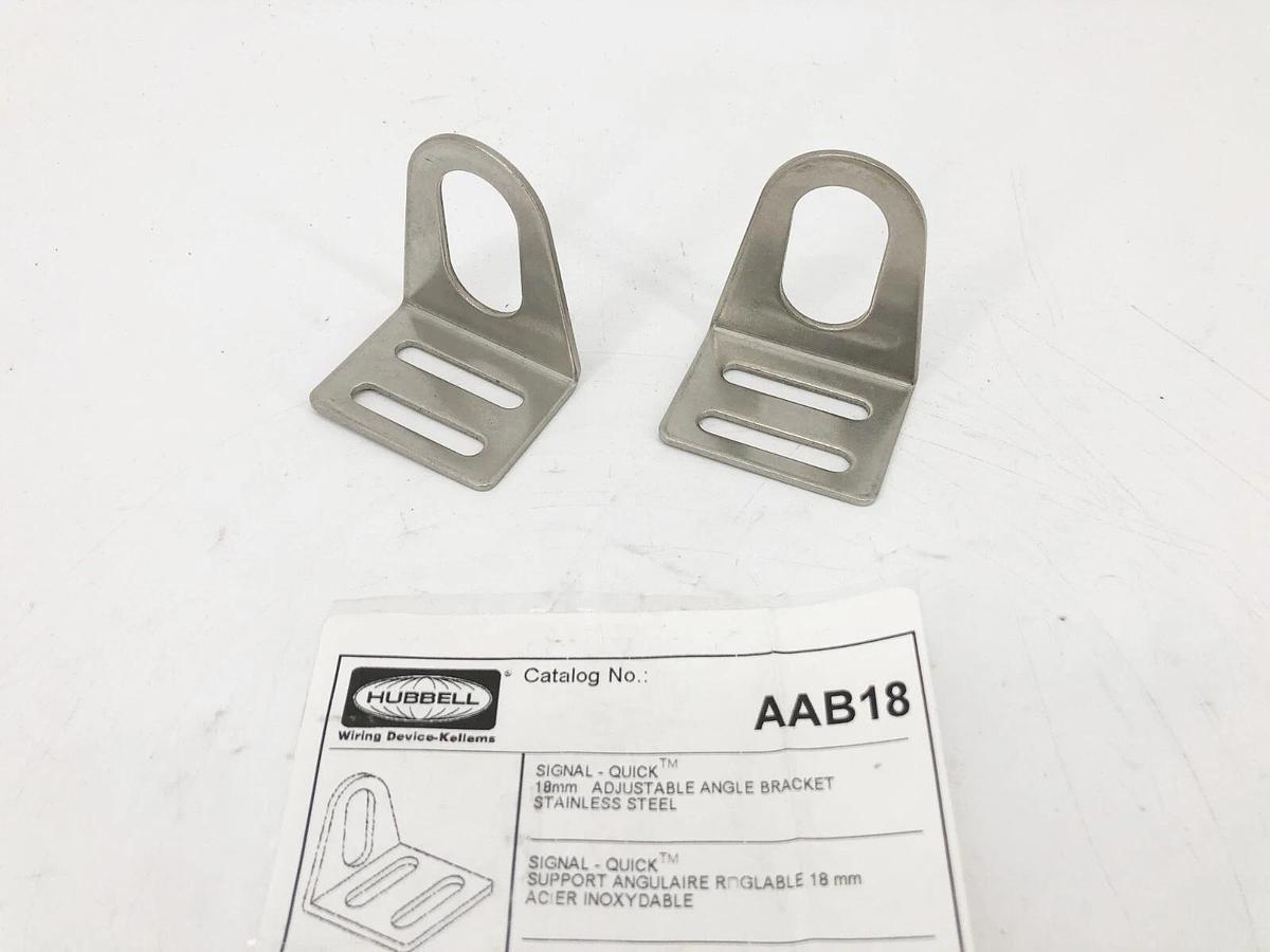 Lot of 2 New Hubbell AAB18 Signal-Quick Angle Adjustable Brackets 18mm - No Box