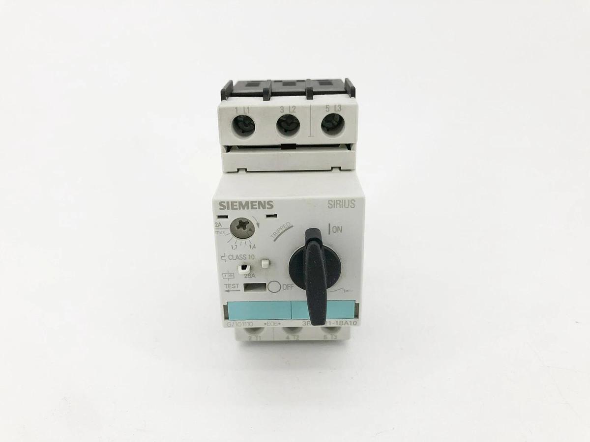 Used Siemens 3RV1021-1BA10 Circuit Breaker 600V 3 Pole 3PH