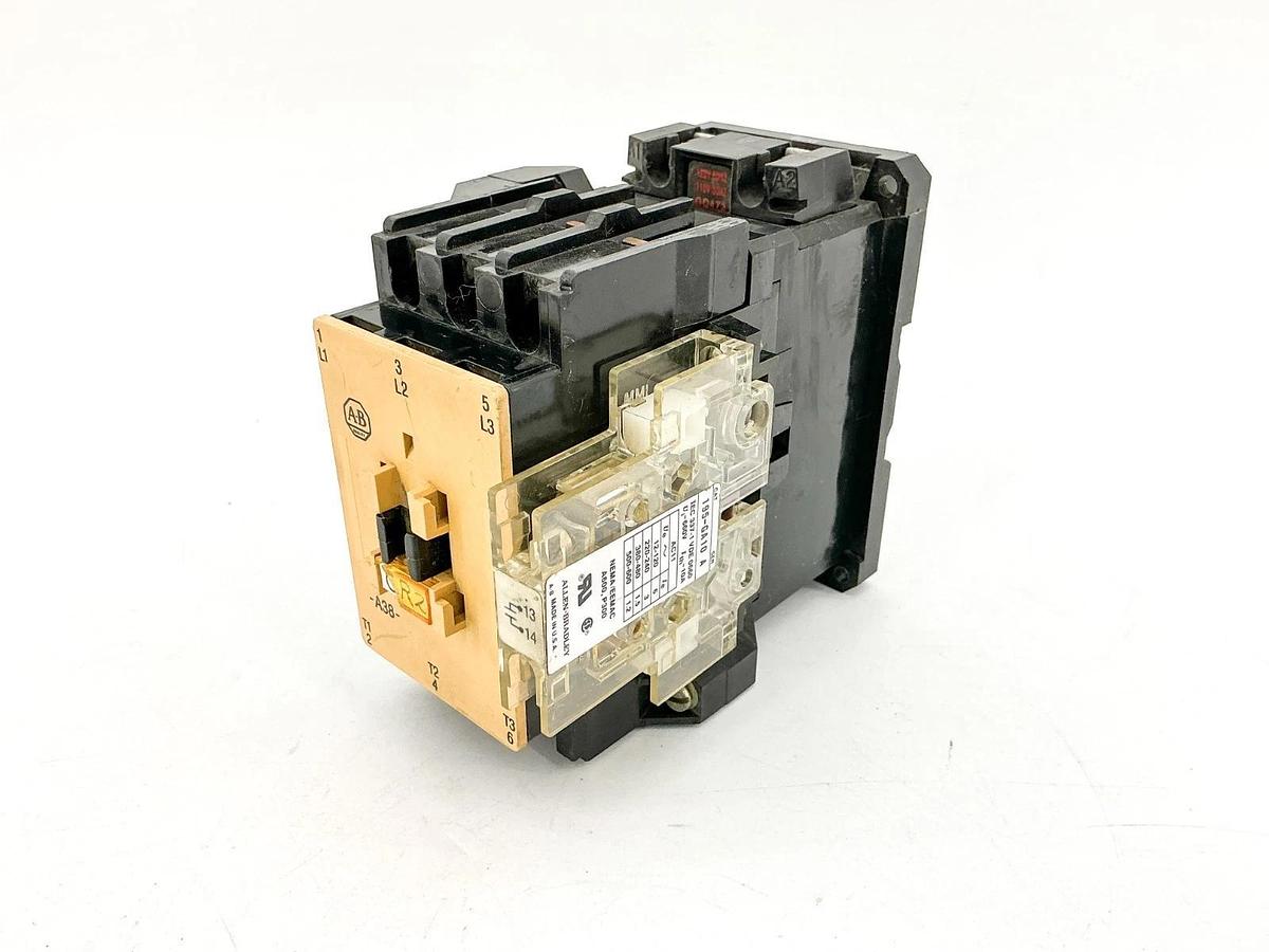 Used Allen Bradley 100-A38ND3 Contactor 110/120V 3PH 30HP 38A