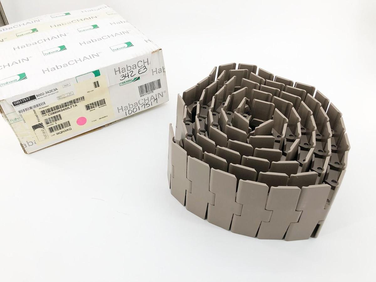 New HabaChain C0880K0450LFTA TableTop Chain Low Friction Acetal 4.5" 10FT.