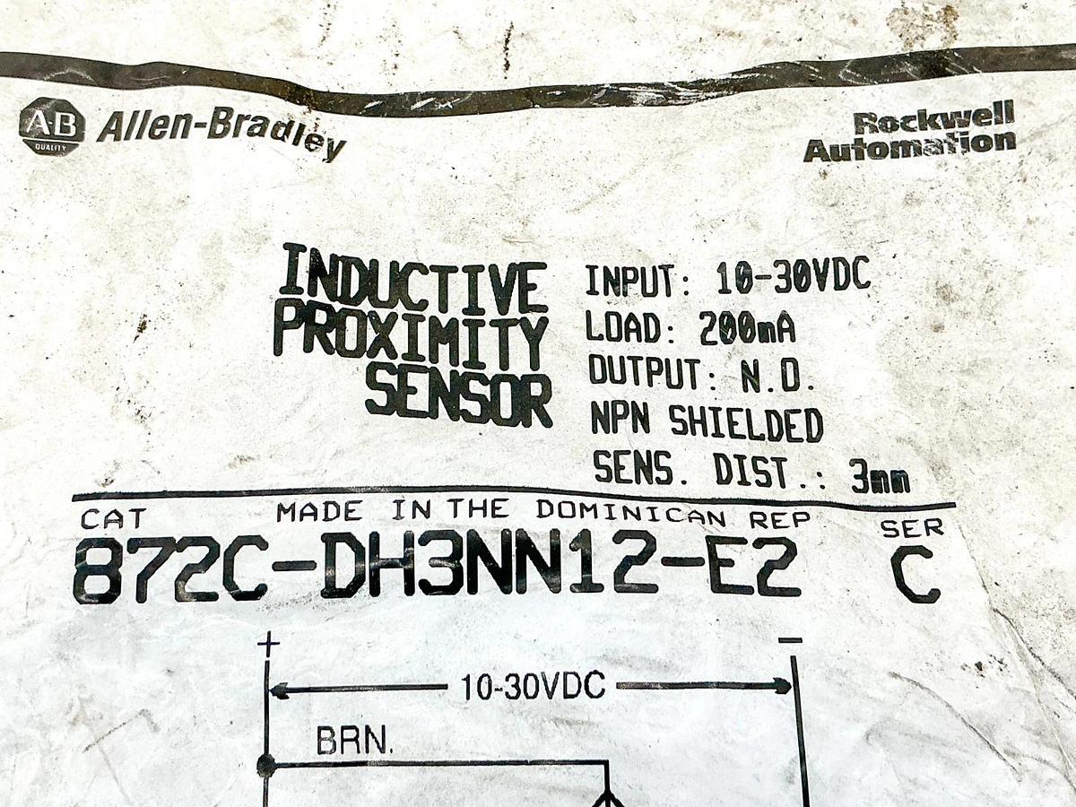 New Allen Bradley 872C-DH3NN12-E2 Inductive Proximity Sensor 30VDC Ser.C